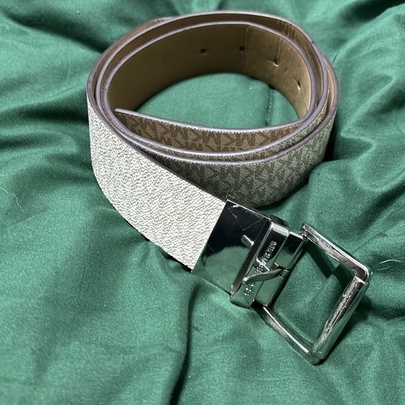 MICHAEL Michael Kors White and Brown Belt - Picture 1 of 4